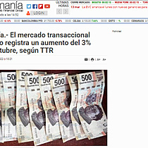 Economa.- El mercado transaccional mexicano registra un aumento del 3% hasta octubre, segn TTR